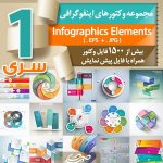 سری (1) مجموعه وکتور اینفوگرافی Infographics Elements